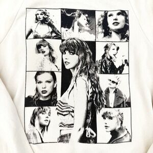 Official Taylor Swift The Eras Tour Merch Cream Hoodie Adult M Fleece Pullover